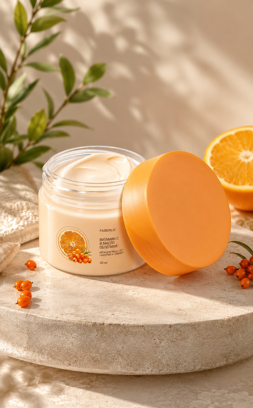 کرم صورت حاوی ویتامین C وآنتی اکسیدان ۱۰۰میل برندفابرلیک روسیه